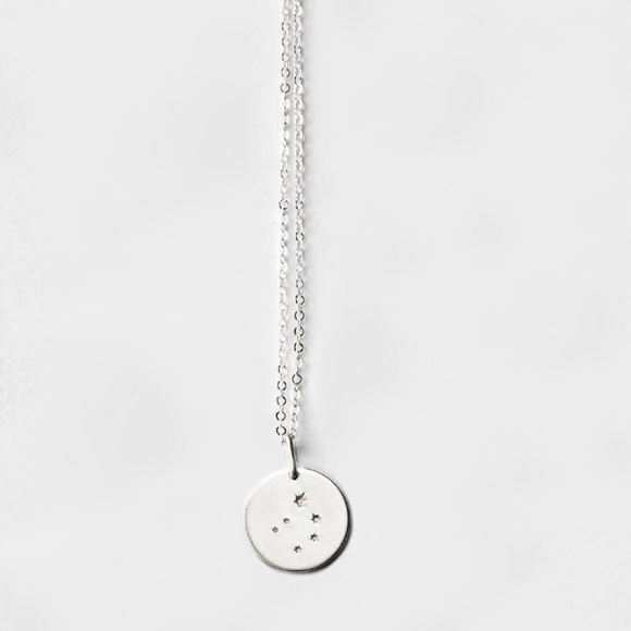 Libra Constellation Astrology Dainty Star/Galaxy Engraved Pendant Birth Necklace - Picture 3 of 16